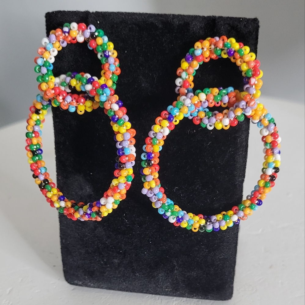 Multi-colored Hoop Earrings